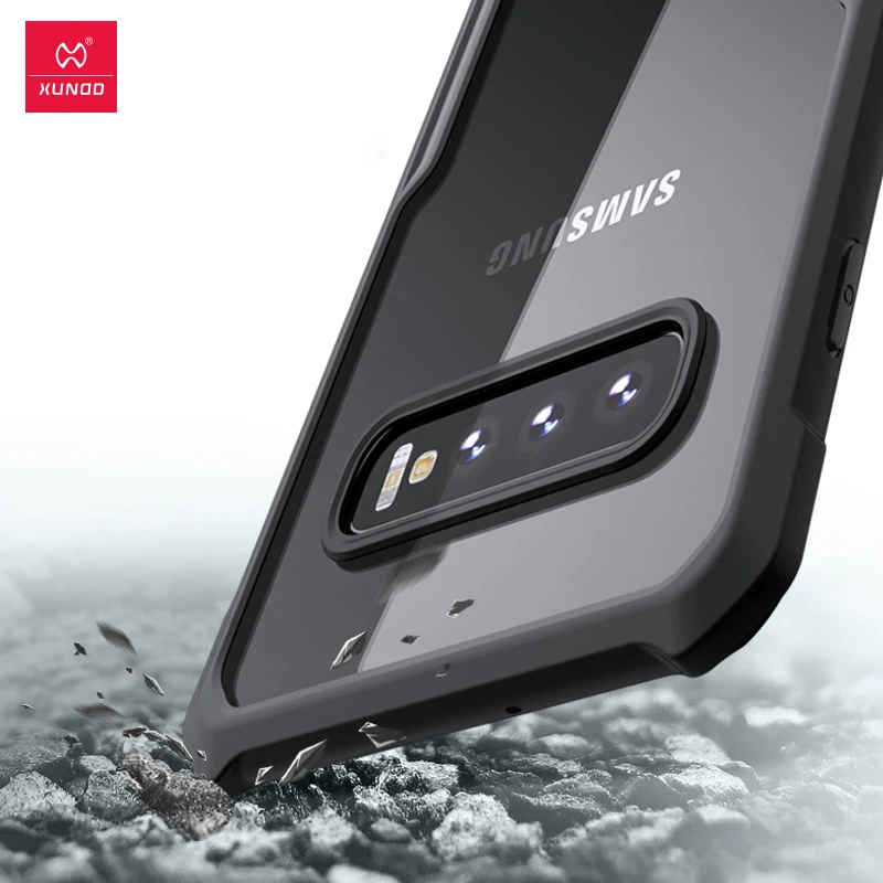 XUNDD-Shockproof Case for Samsung Galaxy S10 Plus, Transparent Cover, Anti-drop Protective Cover