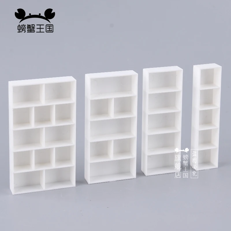 3pcs 1:30 Doll Stand Model Bookcase Cupboard Cabinet Display Shelf Dollhouse Furniture Miniatures for Doll House Accessories