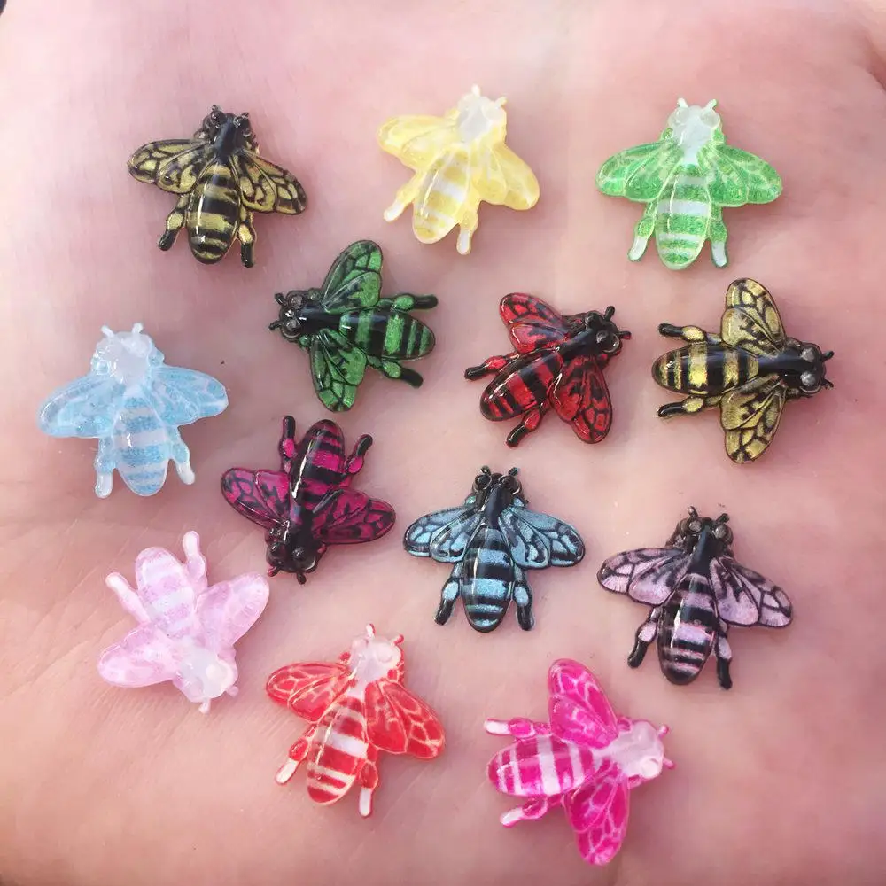 New 60pcs Mix Beautiful Colorful Crickets Flat Back Resin Rhinestone Appliques DIY Wedding Scrapbook Craft F518