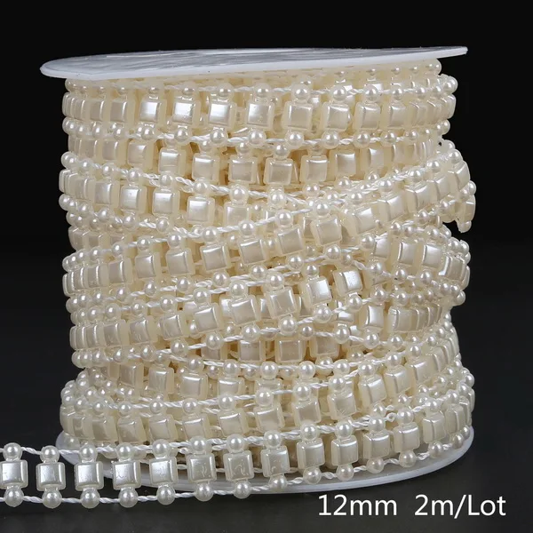 ABS Nachahmung Elfenbein Perle Perle Kette Linie Schnur Gewinde Trim für DIY Hochzeit Party Dekoration & Schmuck Erkenntnisse Handwerk Zubehör