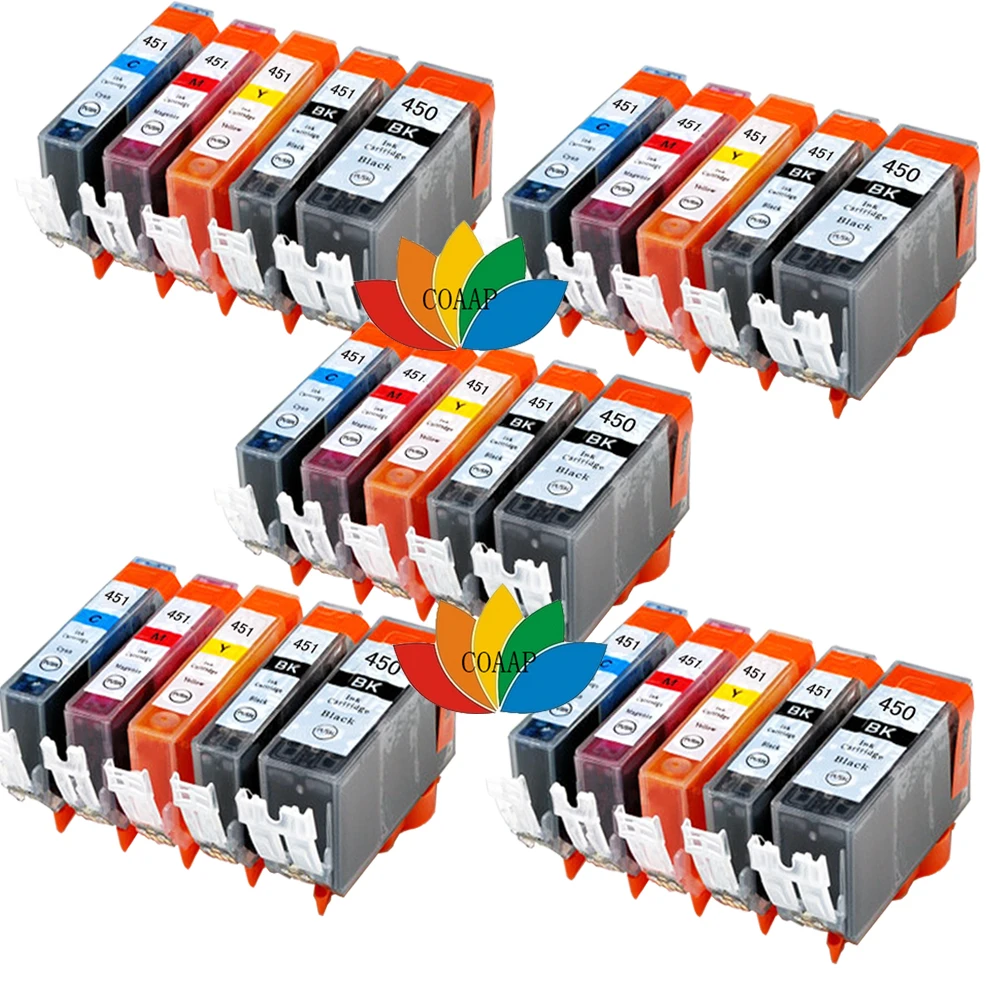 25 PRINTER INK FOR COMPATIBLE CANON PIXMA MG5540 MG7120 IX6540 IX6840 MG5420 MG5422 MG6440 PGI450 MG6340 CLI451 CARTRIDGES