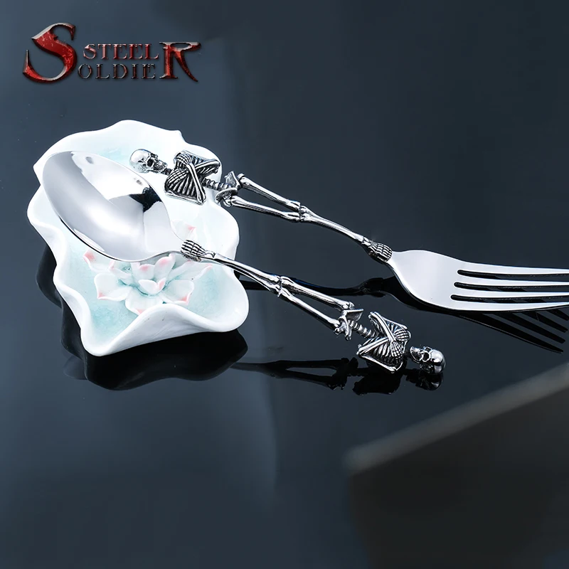 steel soldier fork and spoon amazing art work stainless steel high quality unique fashion handcraft