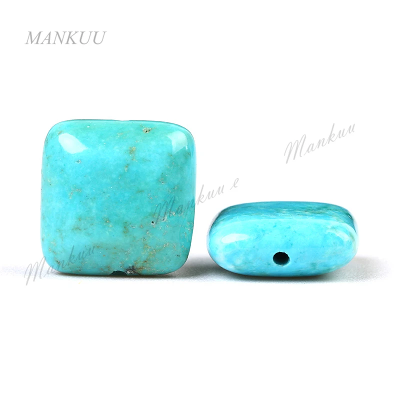 Brazil Agates Natural Stone Square Shape Stabilized Turquoises Loose Bead Charm DIY Jewelry Accessories for Bracelet Necklace