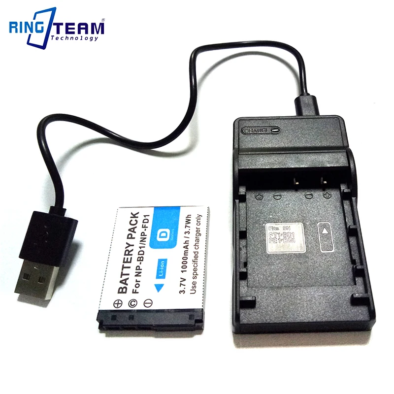 NP-FD1 NP-BD1 FD1 BD1 Battery & USB Charger for Sony Cyber-shot Digital Cameras DSC T700 T500 T300 T200 T90 T77 T75 T70 T2 G3