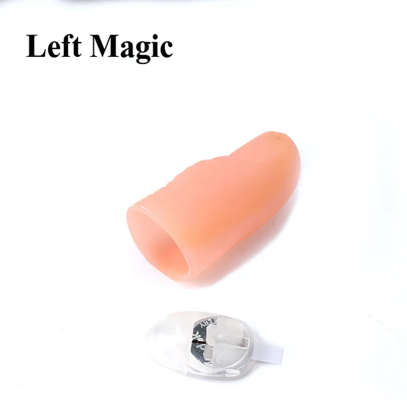 Chlid Thumbs Led Light Up Magic Tricks 2 Pcs Red Small Size Soft Thumb Tips Magic Props Funny Flashing Fingers Fantastic Glow