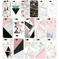 67SD Funny Geometry Splice  Soft Silicone Tpu Cover phone Case for xiaomi redmi 4A 4X note 4 4x mi A1 A2 lite