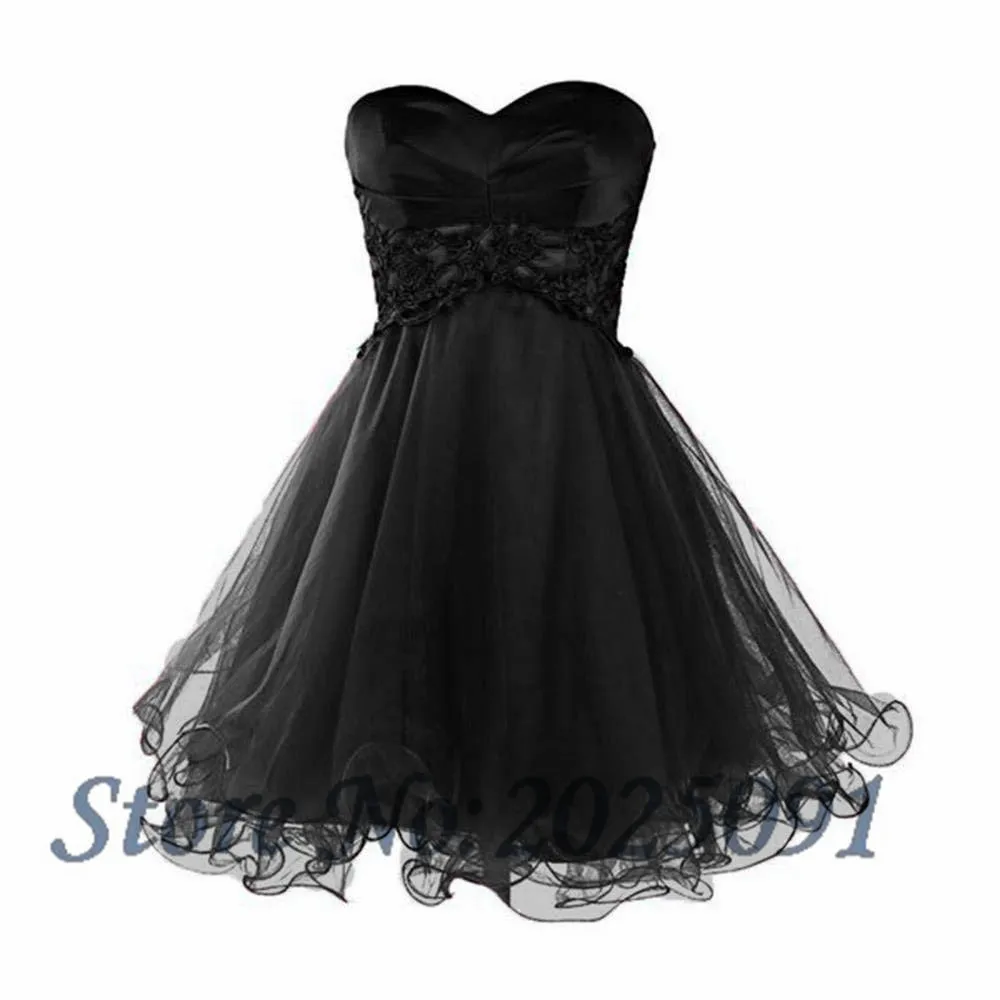 Gorąca sprzedaż Homecoming sukienka 2020 krótka sukienka na studniówkę zroszony Tulle aplikacje Party Cocktail Wedding Party Dress