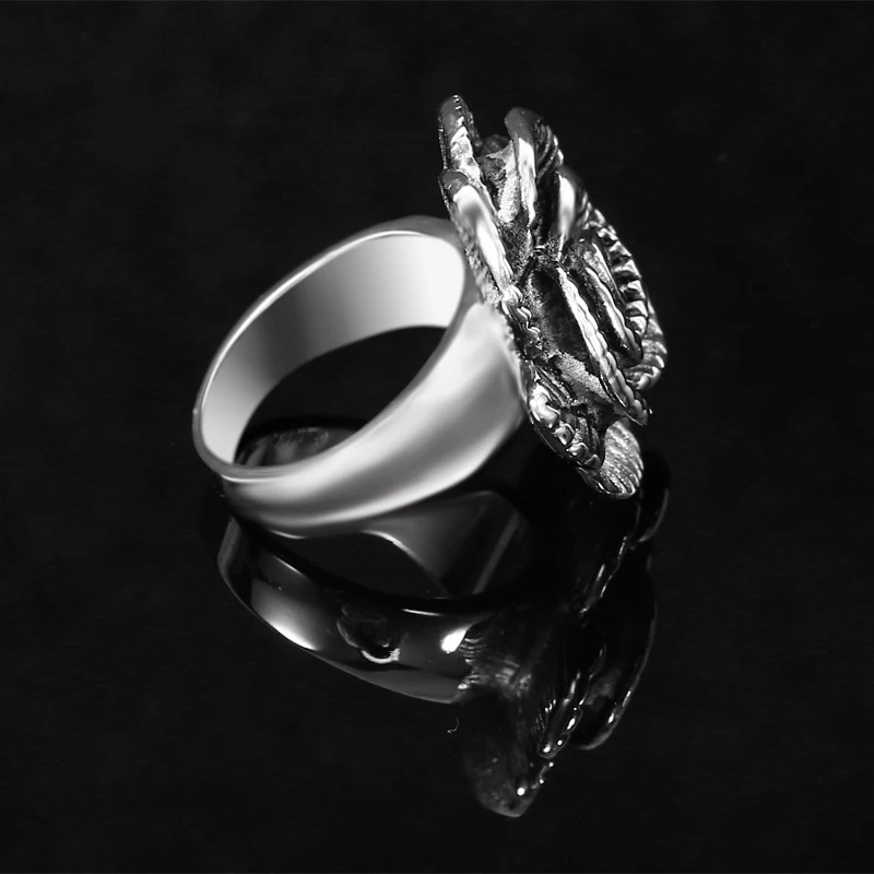 Female Stainless Steel Trendy Simple Women Jewelry Ladies Rose Flower Fancy Rings For Party Gifts