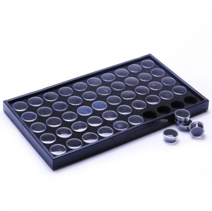 

50pcs nail storage bottles nail art box organizer rhinestone jewelry powder bead display case plastic container