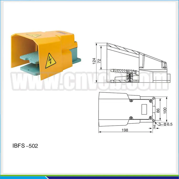 IBFS-502 20A 250V on-off push button switches fs-502 / aluminium or plastic foot switch / foot pedal key switch