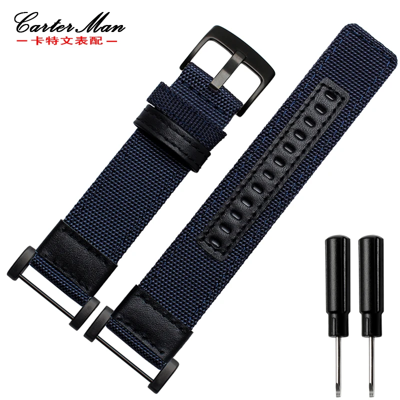 New Canvas strap 24mm nylon watchband for Suunto core smart watch strap with adapters bracelet high quality