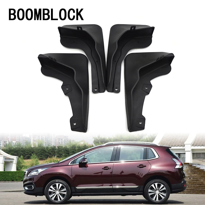 

4pc Car Front Rear Mud Flaps Mud Flap Mudguards Fender For Peugeot 3008 Mk2 GT 2017 2018 Auto Accessories