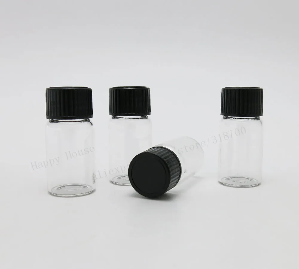 50 x 10cc Wholesale Empty 10ml Clear Cork Glass Bottles Vials With Plastic Screw Cap 22mm