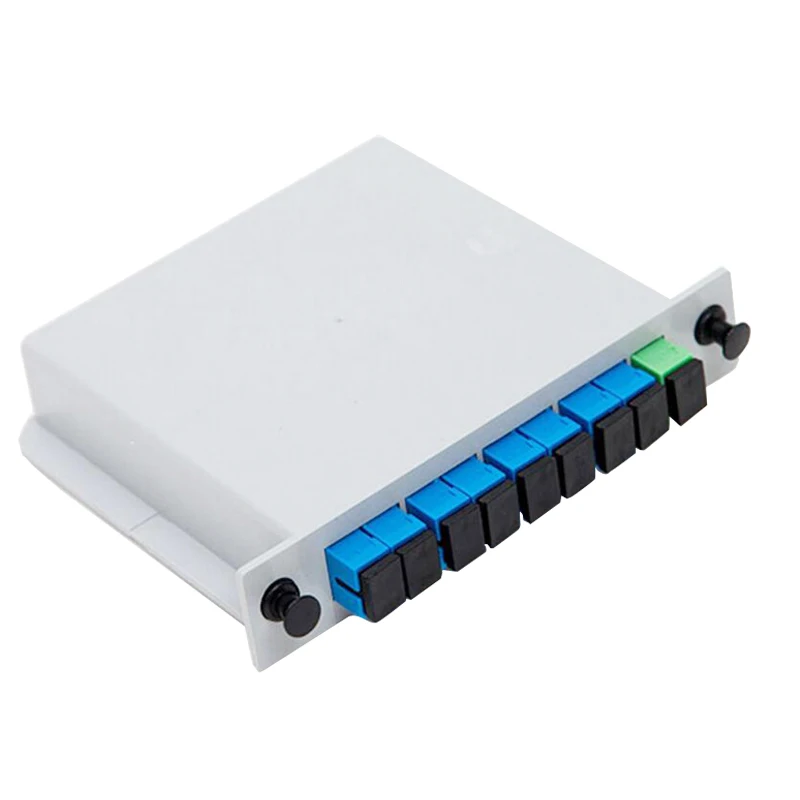 Splitter Fiber Optical Box 1x8 PLC Splitter box Plug-in Plc Splitter Four Light Splitting SC UPC 1 to 8 Optical Fiber Splitter