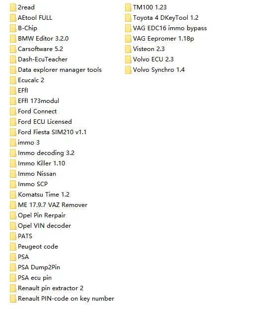 

Programs package for immo