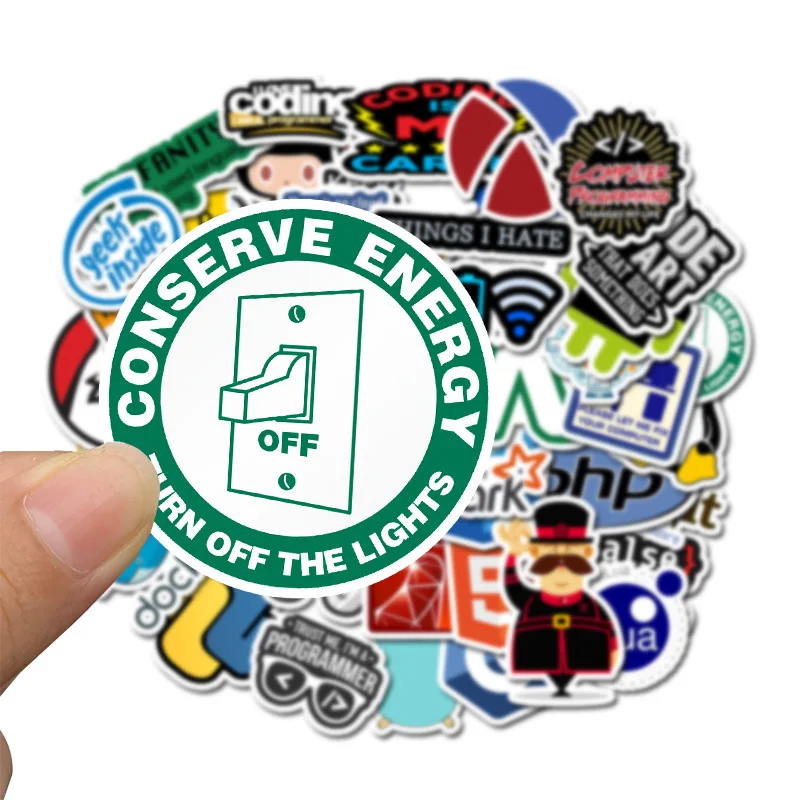 50 PCS Programmierung Sprache Aufkleber Internet Html Software Wasserdichte Aufkleber für Geek Hacker Entwickler zu DIY Laptop Telefon Auto