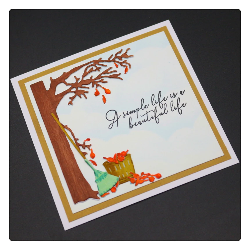 YINISE Scrapbook Metal Cutting Dies For Scrapbooking Stencils Sweep LEAF DIY Album Cards Decoration Embossing Folder Die Cut image 6