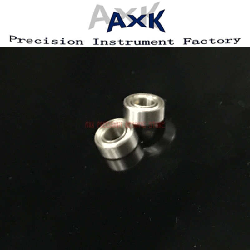 AXK Bearing 2PCS 4X10X3 Stainless steel hybrid ceramic ball bearing SMR104 CB ABEC7 LD 4X10X3mm Fishing reels bearings