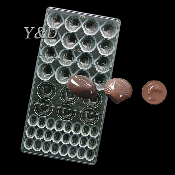 Plastic Fish Chocolate Coffe Bean Shell  Injection Polycarbonate PC Sweet Candy Chocolate Jelly Mold Mould