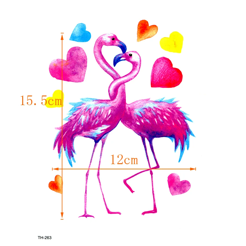 Couple Flamingo Waterproof Temporary Tattoo Sticker Tatuagem Beauty Animals Tatoo Kids body Art Stickers Henna Tattoos