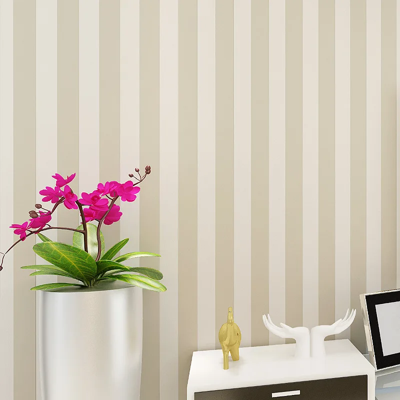 beibehang papel de parede. Modern stylish quality yellow and white stripe roll stripe wallpaper Decor Glamour for bedroom backgr