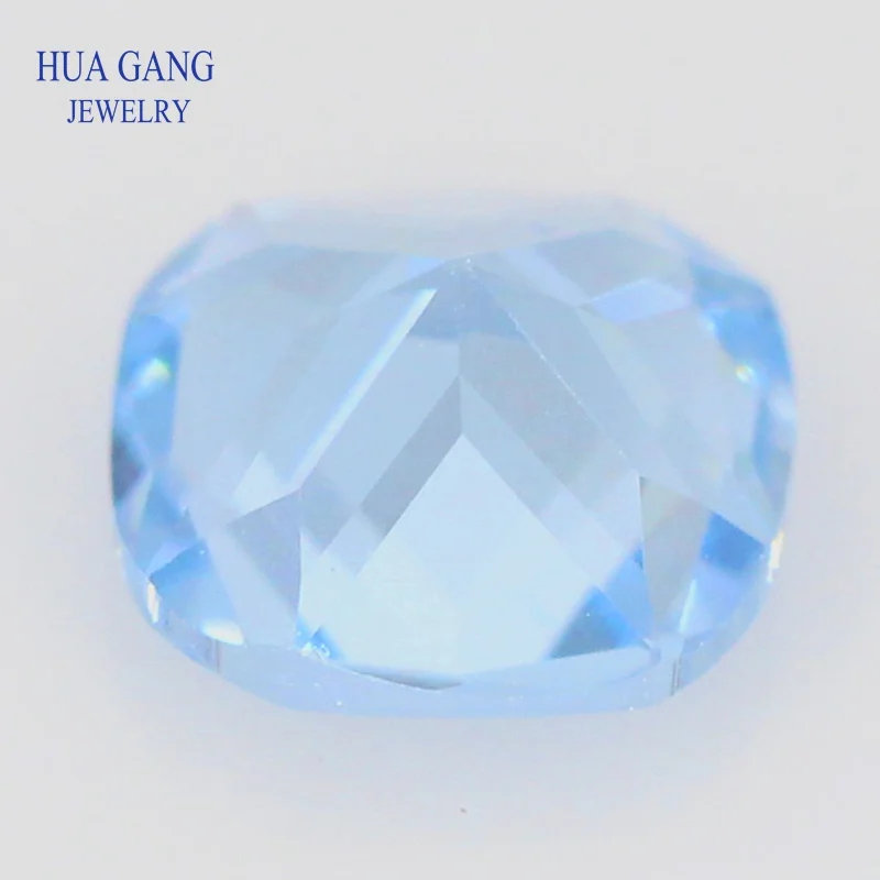 108# Blue Spinel Cushion Shape Synthetic Spinel Stones Beads For Jewelry Size 3x3mm~10x10mm