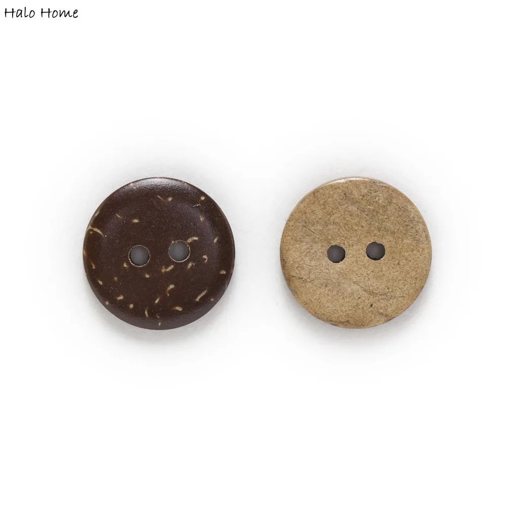 2/4 Hole 10-30mm 20-100pcs Brown Coconut Shell Buttons Home Fabric Clothing Decor Sewing Scrapbooking Card Making DIY