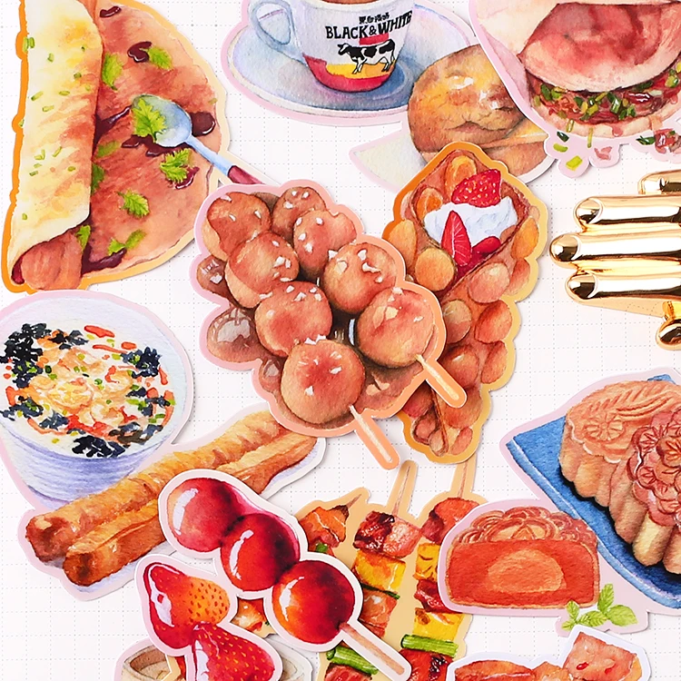 20pcs Creative Cute Self-made Life Living Food/ Food Scrapbooking Stickers /Decorative Sticker /DIY Craft Photo Albums Kawaii