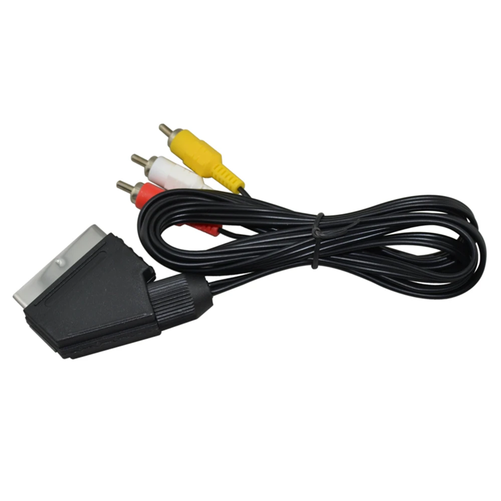 High Quality 1.8m RGB 3RCA To Scart Audio Video Cable for NES for FC