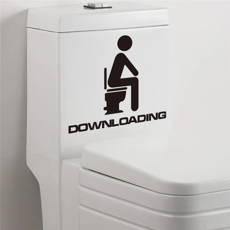 Down Loading Toilet bathroom sticker decals sitting night light seat toilet decoration