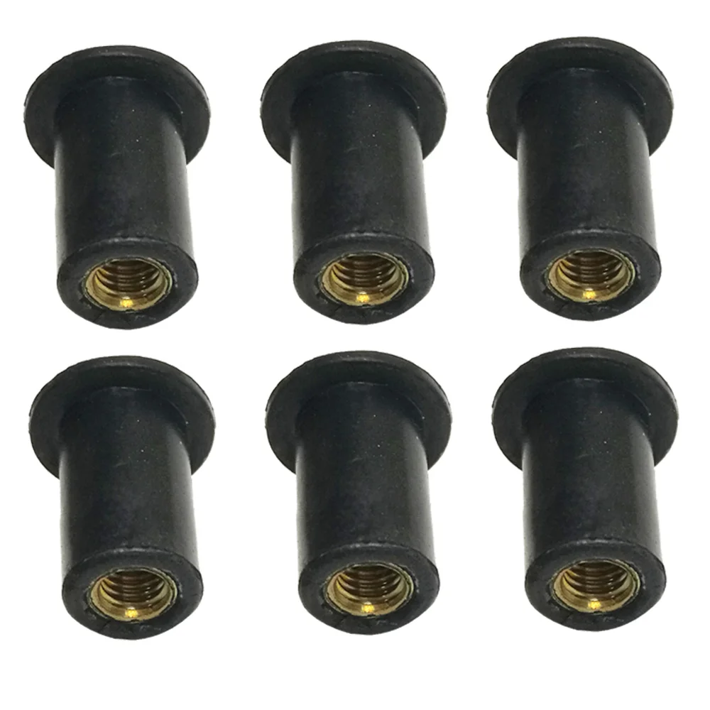 6/12pcs M5 Kayak Rubber Well Nuts Blind Fastener Rivet Fishing Kayak Accessories Nuts Windscreen Wellnuts