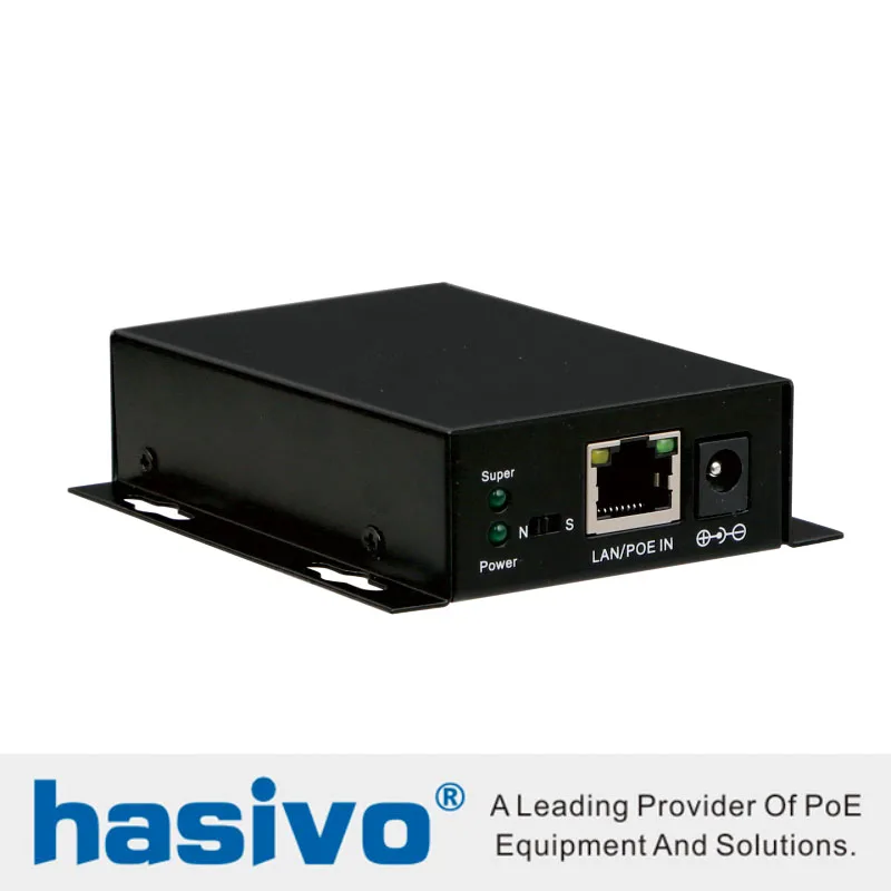 Di Rete PoE Switch Ethernet PoE Extender 250 metri di Rete PoE Extender con 1 porta 10/100M PoE