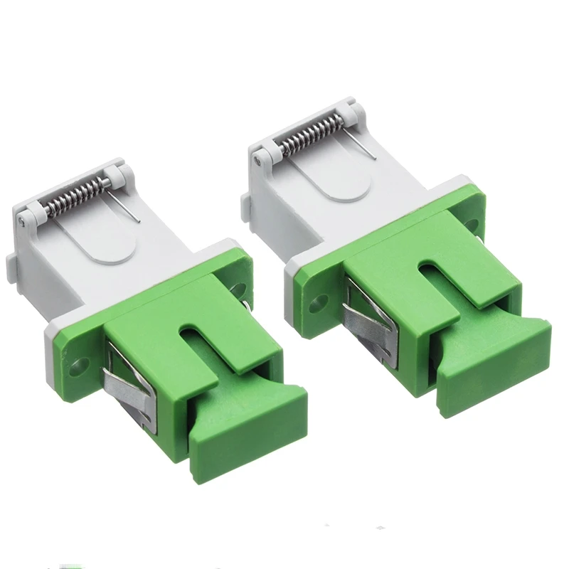 200 pcs SIM Card e Adattatori con otturatore SC APC Fibra ftth sc accoppiatore verde SM connettore senza flangia open polvere di scatto Evitare laser ELINK