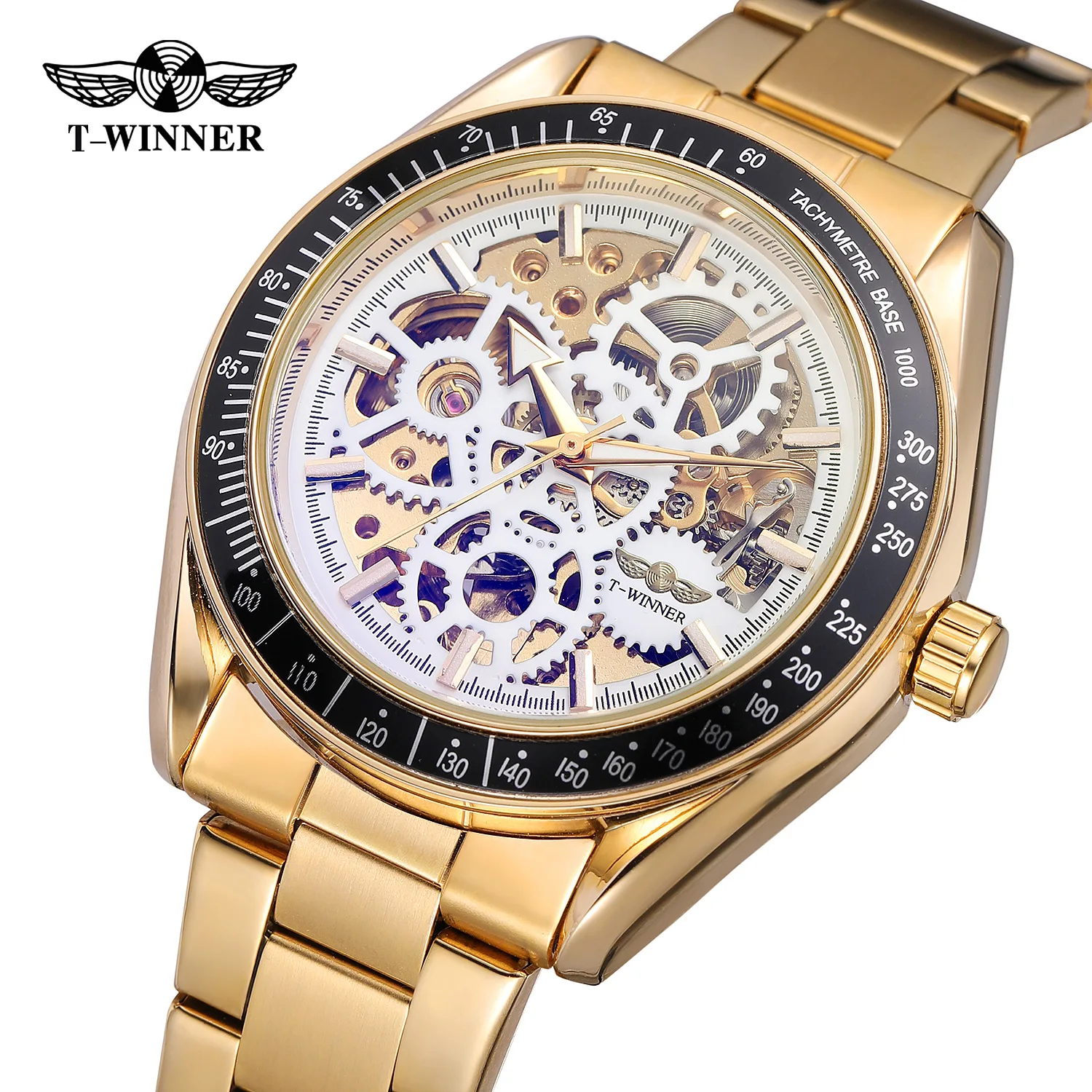 

Winner Top Brand Montre Homme Black Retro Casual Mens Watches Top Brand Luxury Full Steel Skeleton Mechanical Man Business Watch