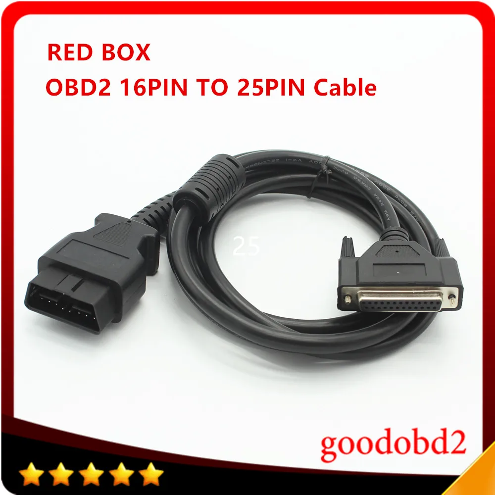 For Car diagnostic tools OBD2 16PIN Spnp-On Cables Red Box Main Cable Blue-Point Testing Cables to 25PIN Bluepoint cable