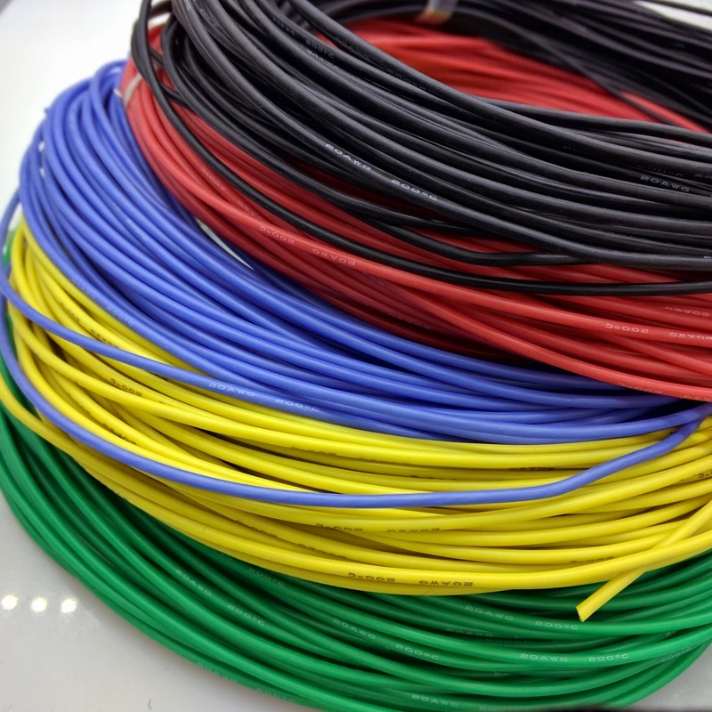 20AWG Soft High Temperature Silicone Wire 0.08mm 100 Core Wire High Temperature Tinned Copper UL VW-1