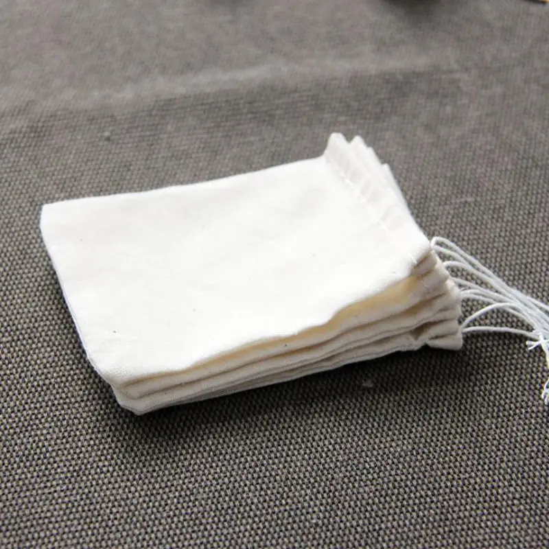 Pure Cotton Yarn Bag 8 X 10cm Halogen cooking Medicine Filter Bags, Repeated use Cotton gauze No bleach F20173311