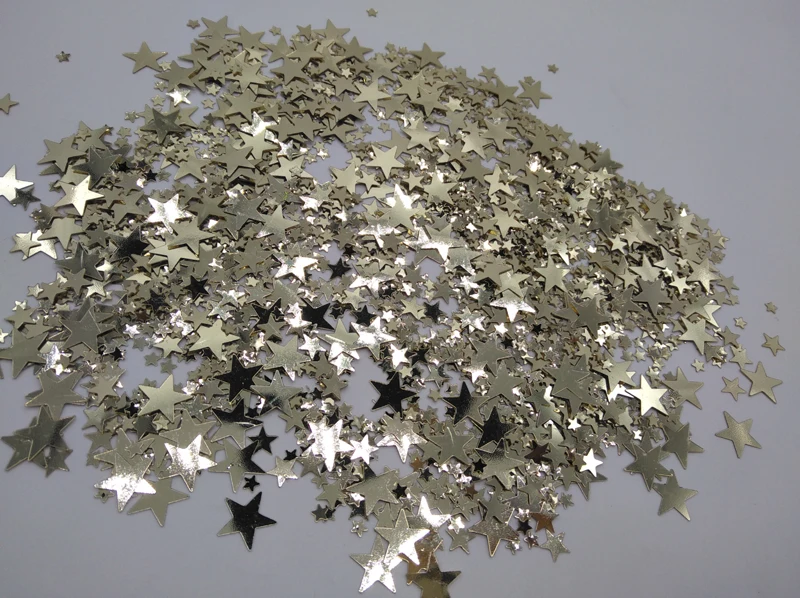 Freeship lot of 30g vintage Metallic Light gold mix size STAR Christmas table confetti wedding birthday party table decoration