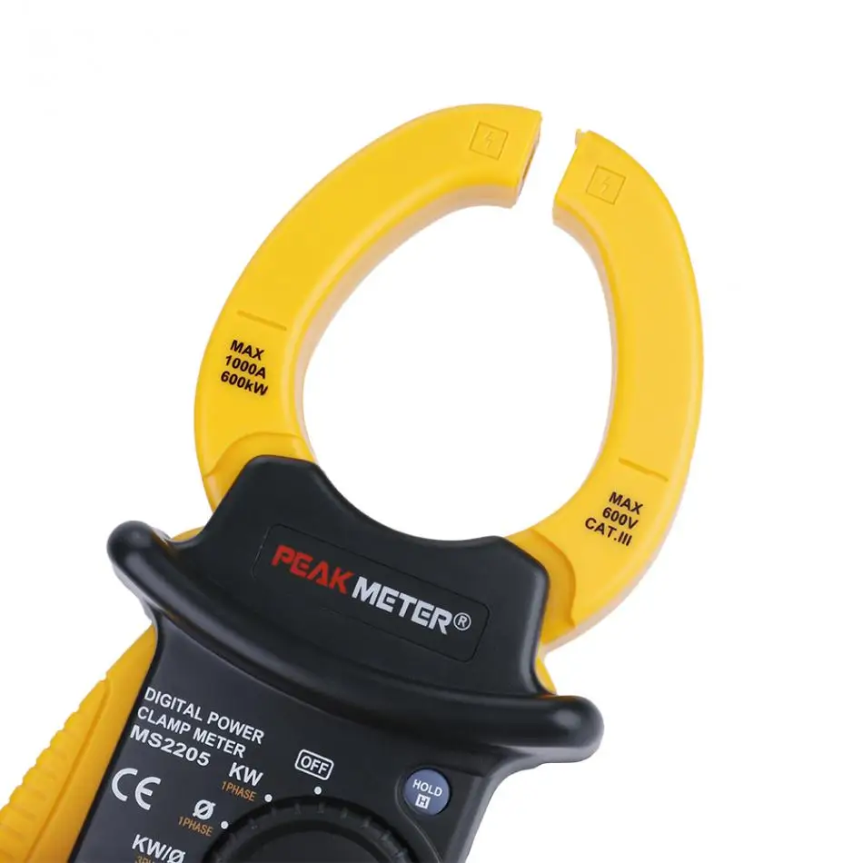 Imagem -03 - Peakmeter-true Rms Clamp Medidor de Energia Multifunções Harmonic Power Tester Kit Multifunções Medidores Ms2205 6000 Contagens