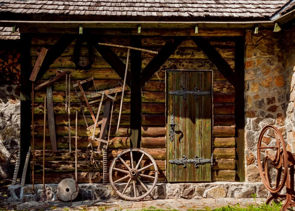 كابيسكو البيت القديم أدوات الحائط الخشبية عجلات خلفيات التصوير الفوتوغرافي خلفيات التصوير الرقمية المخصصة لاستوديو الصور