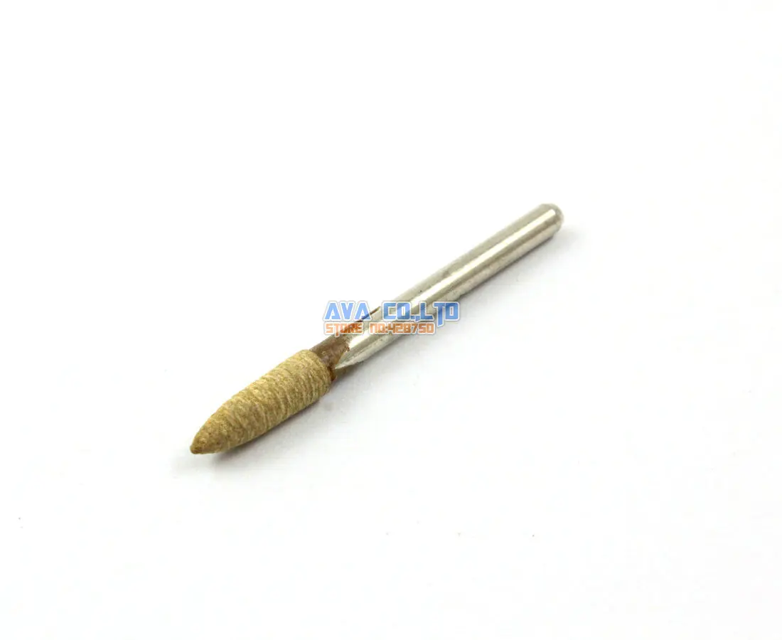 30 Pieces 4x14mm Bullet Mounted Leather Polishing Point Grinding Bit 3mm Shank