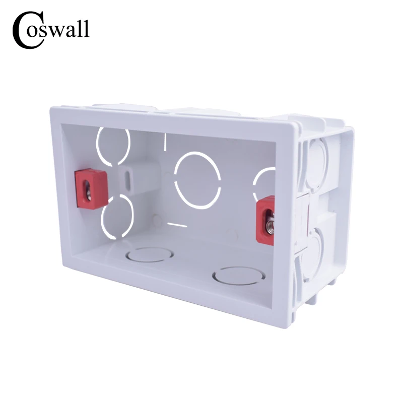 Coswall Super Quality 101mm*67mm US Standard Internal Mounting Box Back Cassette for 118mm*72mm Standard Wall Switch and Socket