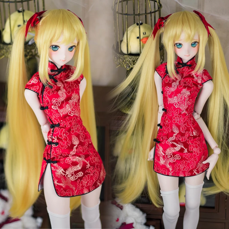 

Acceptance Customized New Chinese style Chinese dress Red skirt 1/3 1/4 1/6 SD DD MSD YOSD BJD Doll Clothes