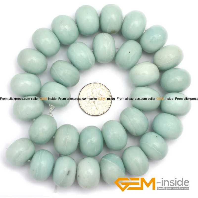 Rondelle Spacer Amazonite Stone Beads Natural Amazonite Stone Beads DIY Beads For Jewelry Making Strand 15 Inch Free Shipping