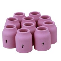 Ceramic 53N61 7# Alumina Shield Cup TIG Welding Torch Nozzle Fits For WP-9 20 24 25 Pack of 10