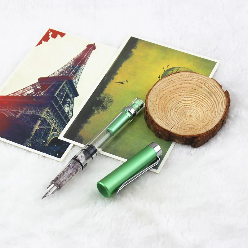 luxury 3008 0.5mm Transparent Fountain Pen 9 Color Pick Fountain Pens Writing Portable Caneta Office School Supplies