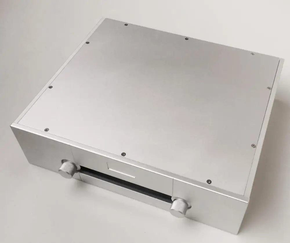 Bạc Giả GAO Wen Tất Cả nhôm amplifier chassis/Pre-amplifier chassis/AMP Enclosure/trường hợp/DIY hộp (430*120*360 mét)