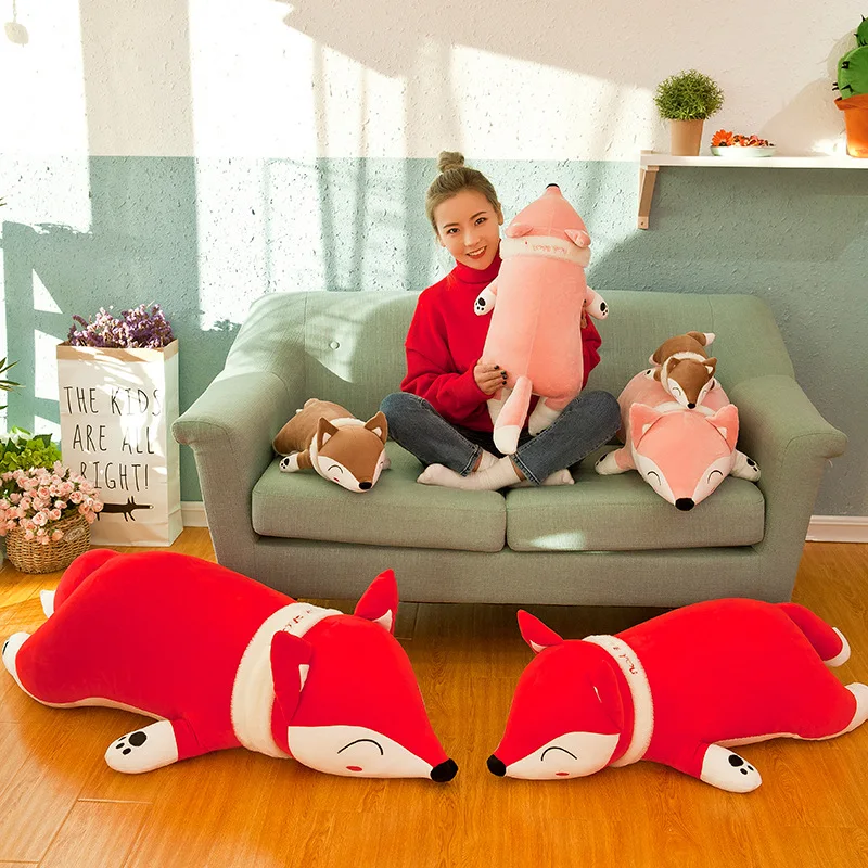Kawaii Fox Soft Dolls Stuffed Animals Plush Toys Boutique Doll for Girls Children Boys Toy Plush Pillow Jungle Brothers Leo Gift