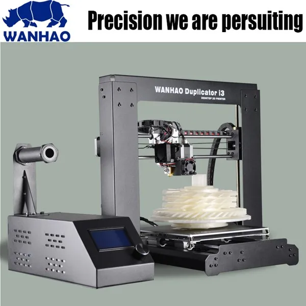 Upgraded Industrial Level Wanhao 3D Printer I3 V2.1 Model Printer with 0.1mm Resolution and 20m PLA filament for testing