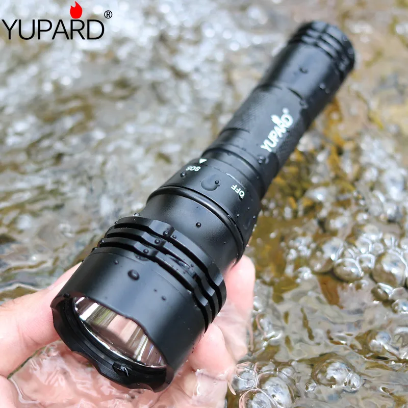 YUPARD bright XM- L2 led Underwater Diving Flashlight Torch  Light Lamp Waterproof super T6 LED For 1x18650 rechargeable battery